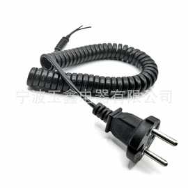 供应欧标电源线 VDE插头电源线 德国两插电源线 弹簧线PU螺旋线