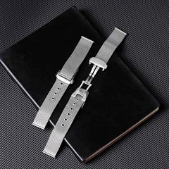 歐米加海馬007手錶帶高檔雙按蝴蝶扣自動 20mm快拆不鏽鋼錶帶拉絲