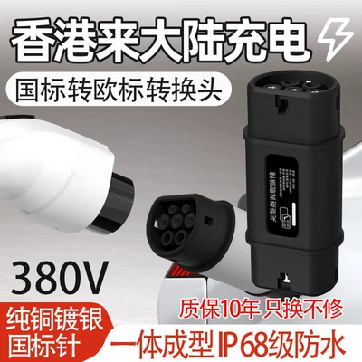 Standard Type2 Charging Gun/Pile Adapter, EV şarj adapterləri - national-standard-to-european-standard-3800v-black