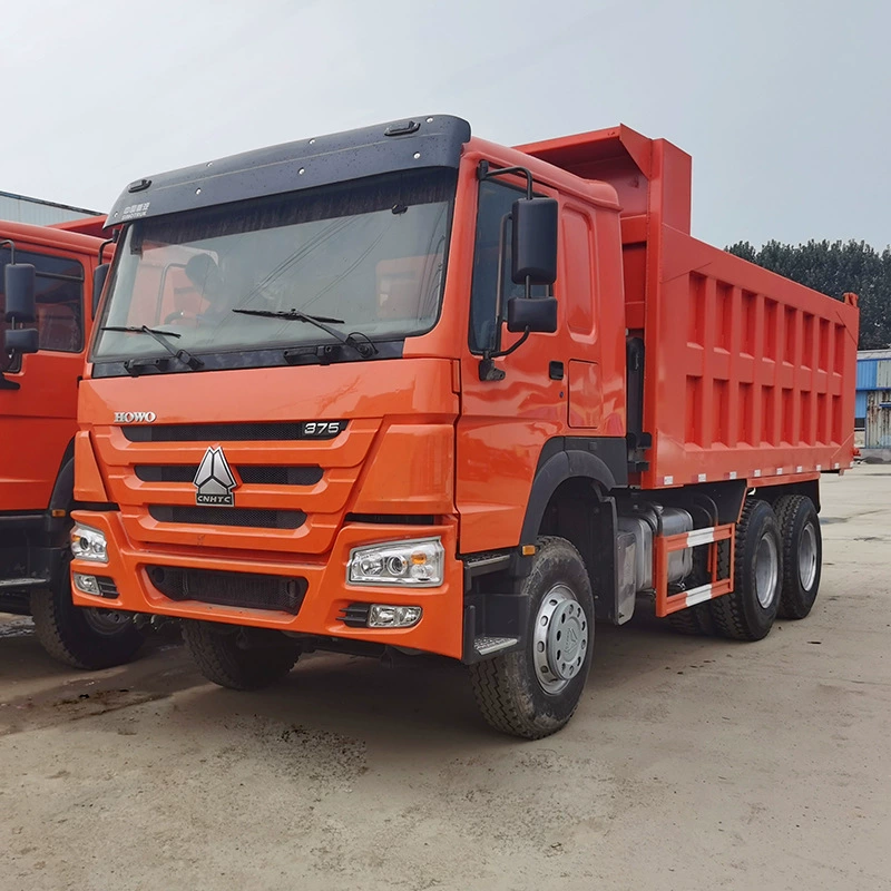 Долгосрочная продажа самосвалов Howo, заднеприводных восьмиколесных грузовиков для перевозки земли и мусора, самосвалов для песка и гравия мощностью 375 л.с.