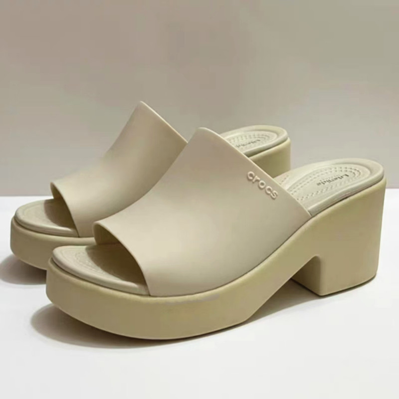 Brooklyn platform slippers cement gray