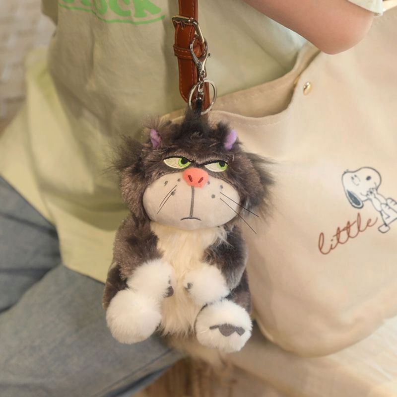 漫画ルシファーキャットバッグペンダントぬいぐるみかわいい猫ぶら下げ車のキーホルダースクールバッグペンダントミニ|undefined