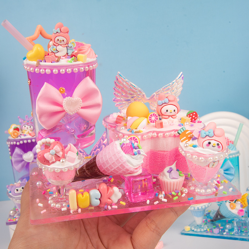 Children and Girls Cream Glue DIY Handmade Homemade Ice Cream Dessert Cup Artificial Ice Cream Educational Toy Gift Children and Girls Cream Glue DIY Handmade Homemade Ice Cream Dessert Cup Artificial Ice Cream Educational Toy Gift