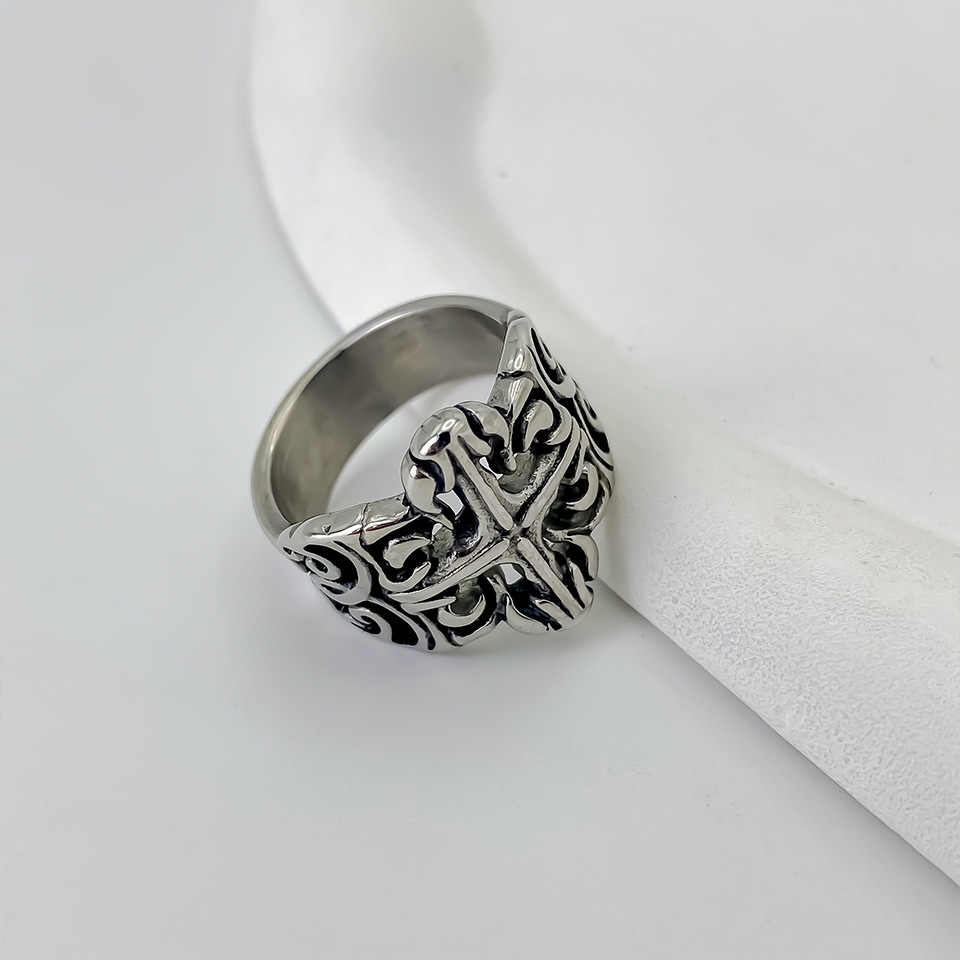 Gothic Cross Stainless Steel Ring
