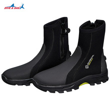 DIVE&SAIL��ˮЬ5MM�ߎ�Ӳ�ם�ˮѥ����ɳ����ϪЬ�_�븡���b��