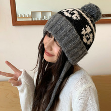 �Ѷ����縴��ë��ë��ñ��Ů�ﶬ�Ӻ�ů������ͷΧ�׷�ñ����С