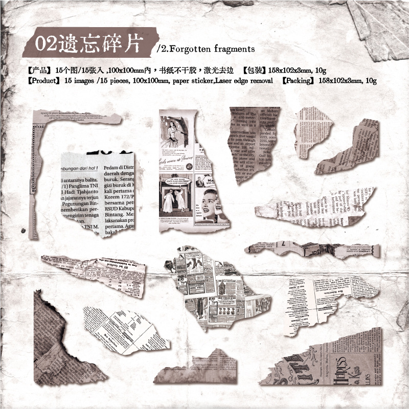 Detalles de la serie de pegatinas retrógradas retrógradas inglesas cuentas de mano diy pegatinas decorativas de fondo