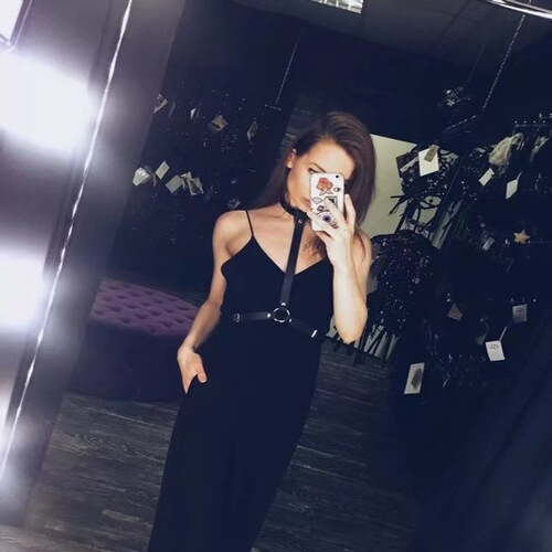 European and American Amazon's best-selling actress's same style simple and versatile leather collar necklace double-adjustable belt for women in one