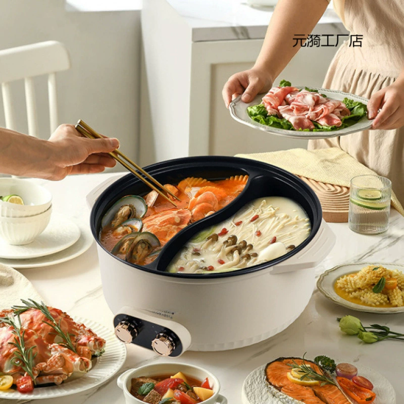 Электрический чайник Xiaobaixiang для дома Shabu с двойным управлением, специальный чайник для семейного ужина, большой мощности
