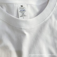 现货220克纯棉重磅落肩款T恤印logo圆领短袖文化衫团体工作服批发