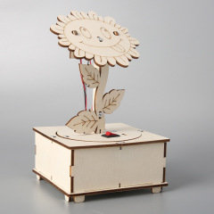 Tech Mini DIY Handmade Sunflower Chasing the Light Science Experiment for Children Student Assemble Circuit Toy