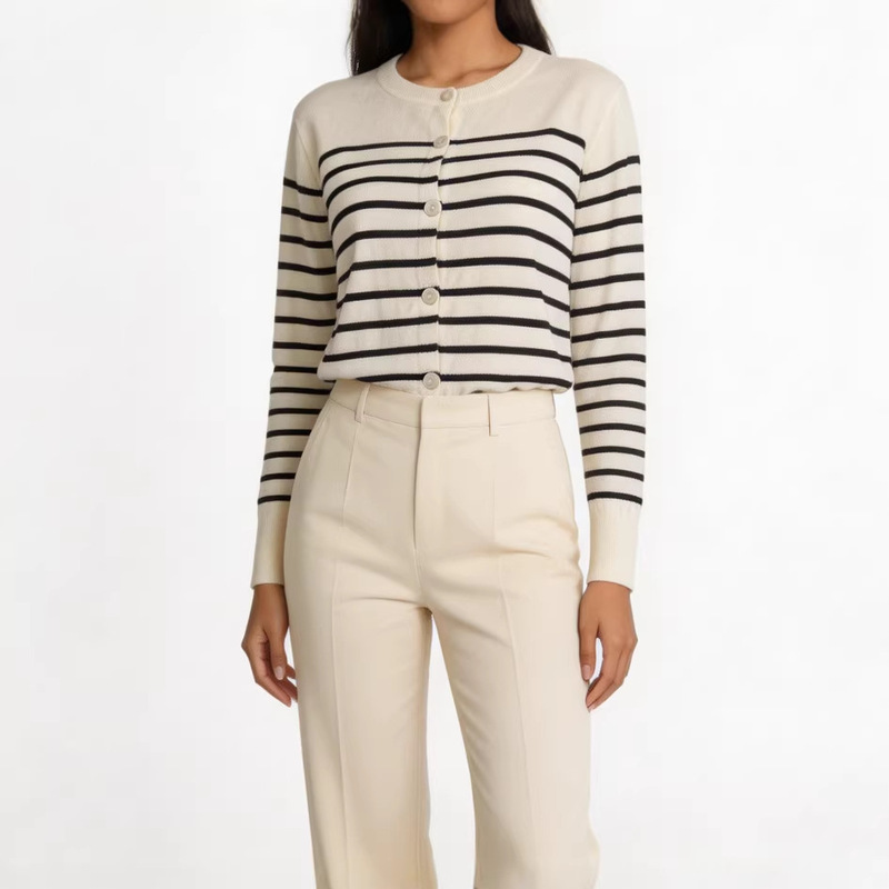 French-Style Color-Blocking Casual Knit Cardigan for Women, 2026 Spring and Autumn New College Lazy Style Knit Sweater Jacket for Women French-Style Color-Blocking Casual Knit Cardigan for Women, 2026 Spring and Autumn New College Lazy Style Knit Sweater Jacket for Women