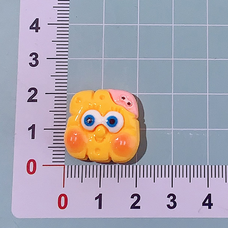 Nuevo SpongeBob pie estrella diy accesorios de resina pegamento crema caja de teléfono móvil adornamiento de pelo agujero agujero botón de zapato llavero