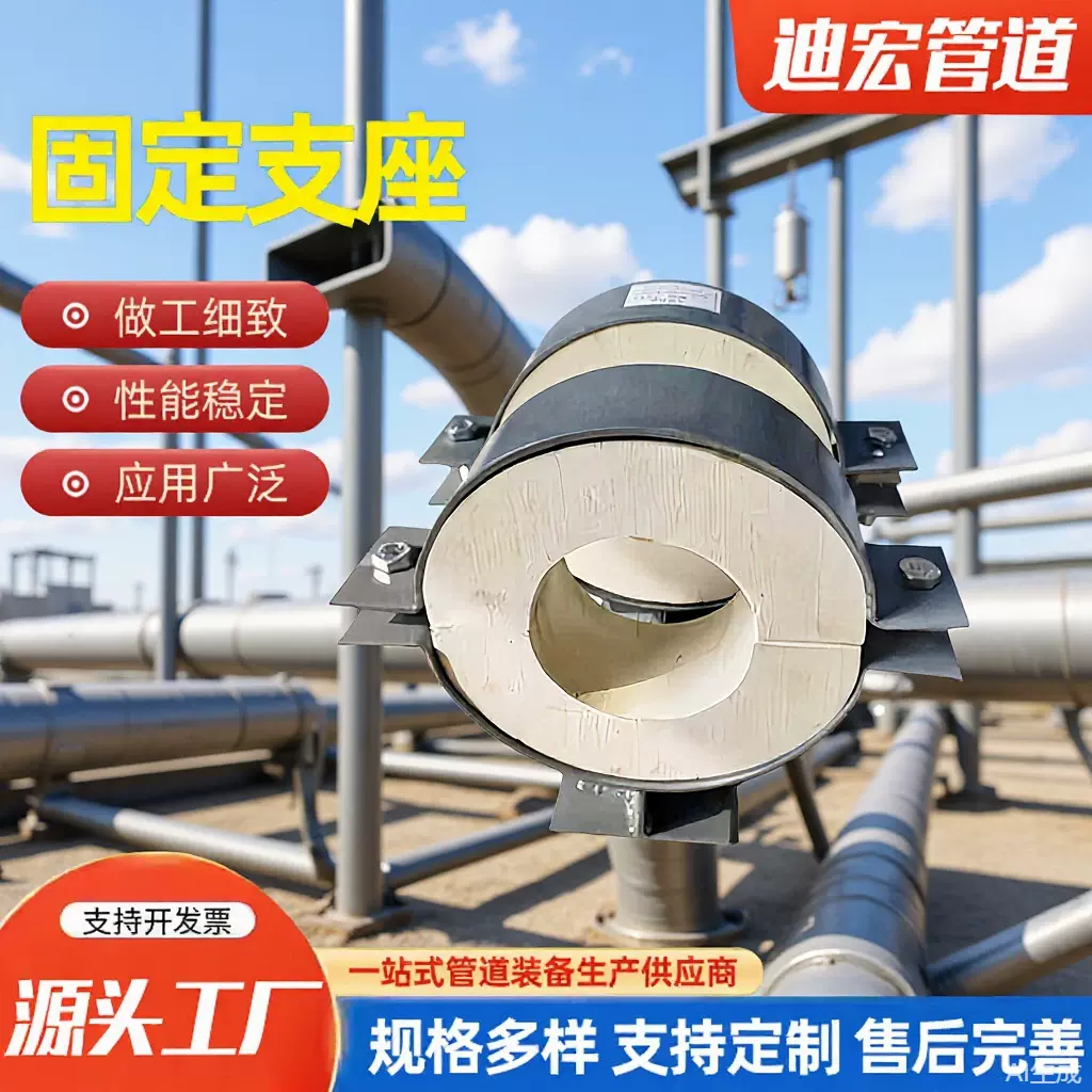 聚氨酯保冷管托 热力管道保温支架 镀锌固定滑动导向限位支座定制