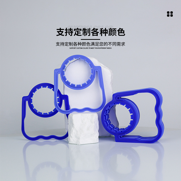 Mango de plástico de 5 - 10L botón de agua mineral gran barril de botón único pe mango conveniente engrosado mango de nueva producción