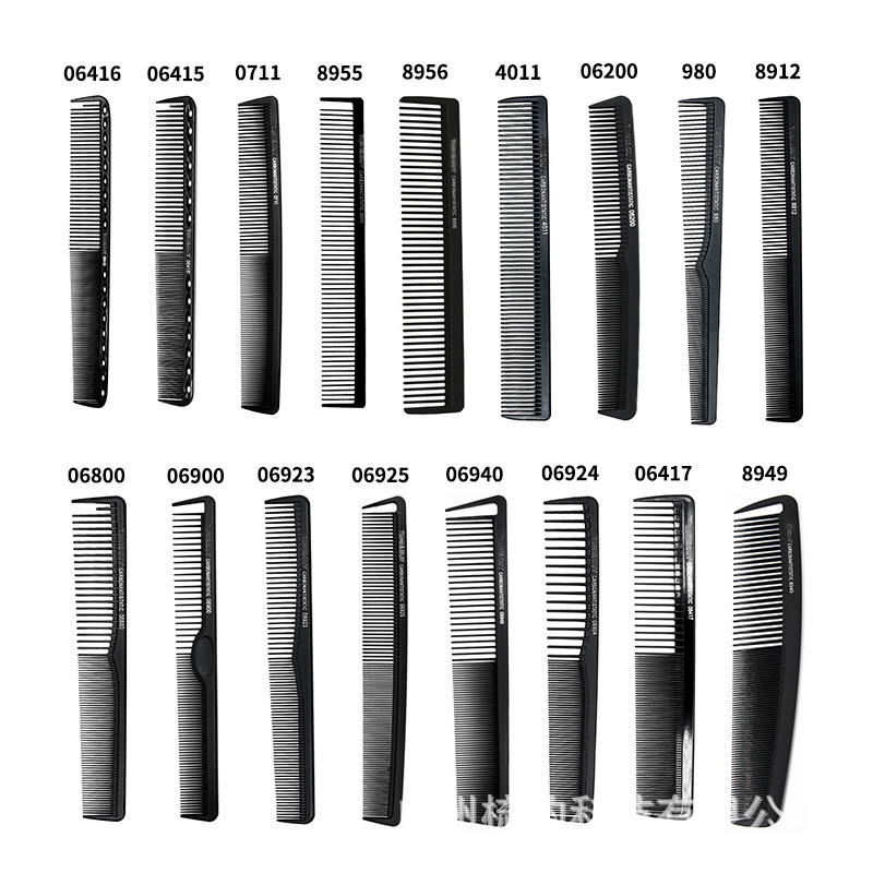 Fuente fabricante transfronterizo Tapa de Tony Venta caliente transfronteriza Peluquería Herramientas de peluquería Venta caliente Peine de cola puntiaguda Exceptor de permanente de dientes densos