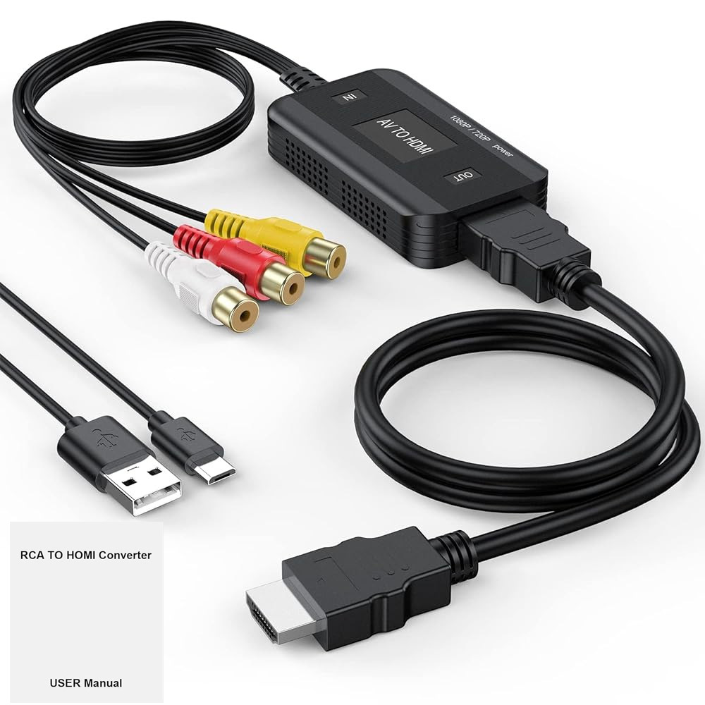 AV a convertidor de vídeo HDMI 1080p tres Lotus RCA juego de monitoreo Set-Top Box de transferencia de cable adaptador de TV