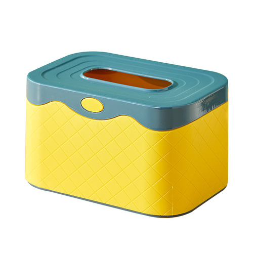 Plastic bathroom tissue box living room storage desktop ins style toilet tissue box household printed logo wholesale