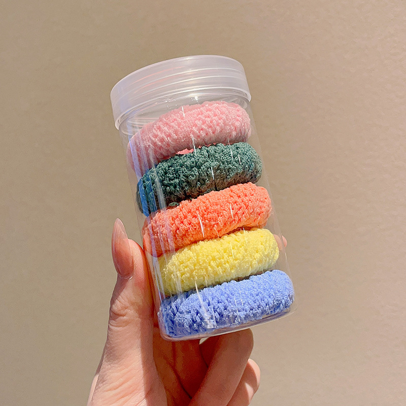 Ligas para el cabello de alta elasticidad de tela resistentes para mujer