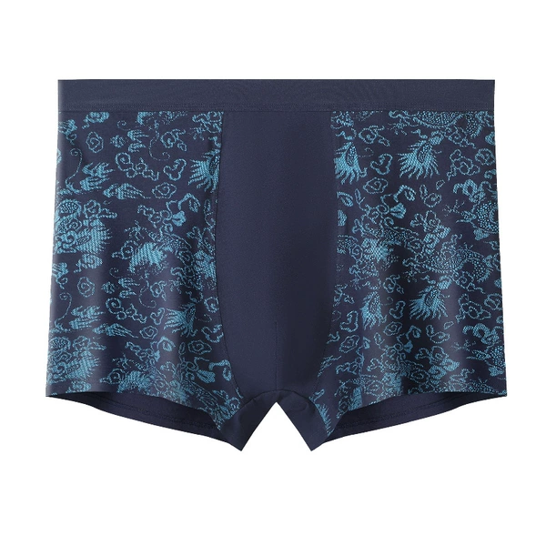 High waist large size print [royal blue]