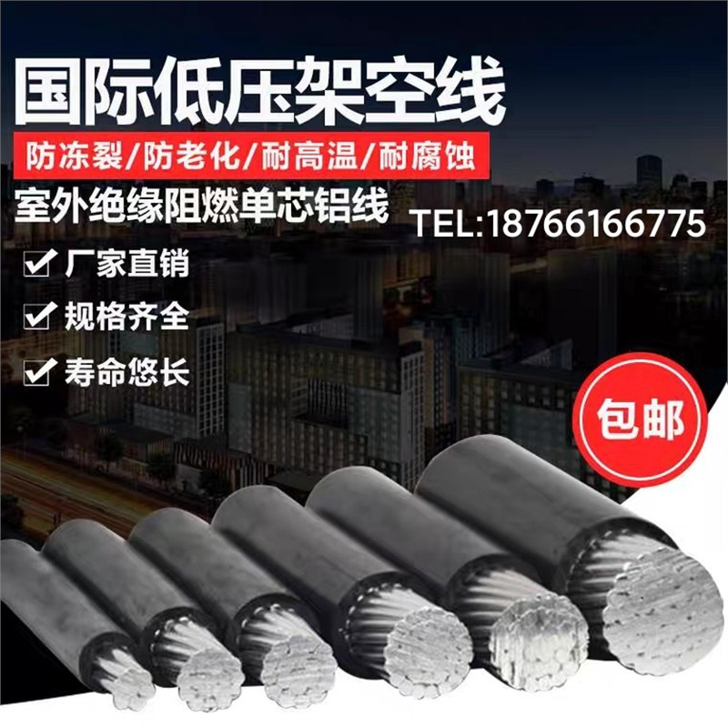 国标JKLYJ JKLGYJ带钢丝1kv10kv50 70 95 120 铝芯户外绝缘架空线
