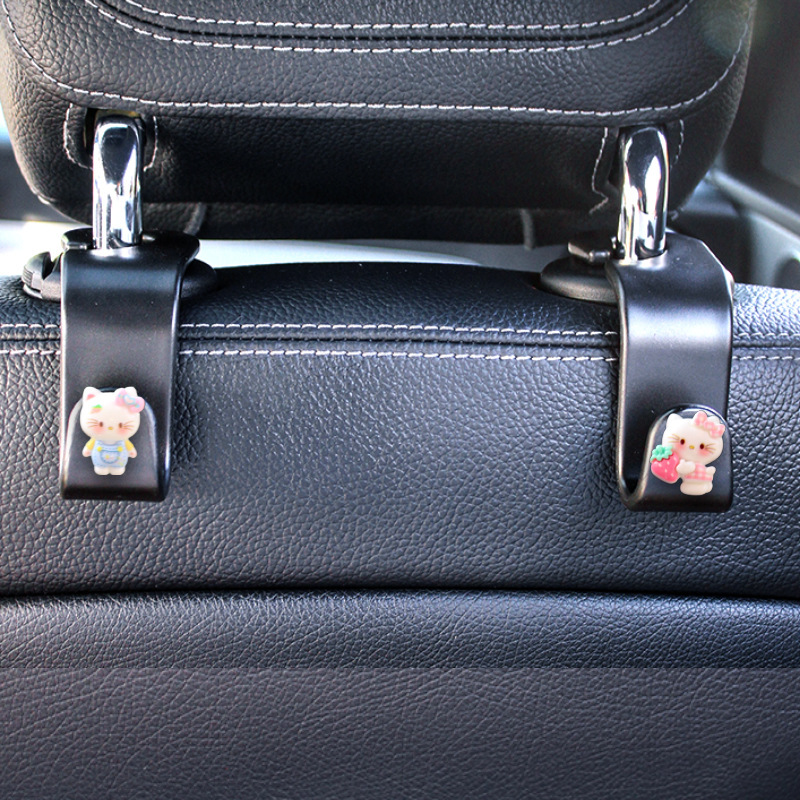 Asiento de coche ganchos traseros suministros interiores Little Devil girl asiento de coche coche coche lindo paraguas almacenamiento