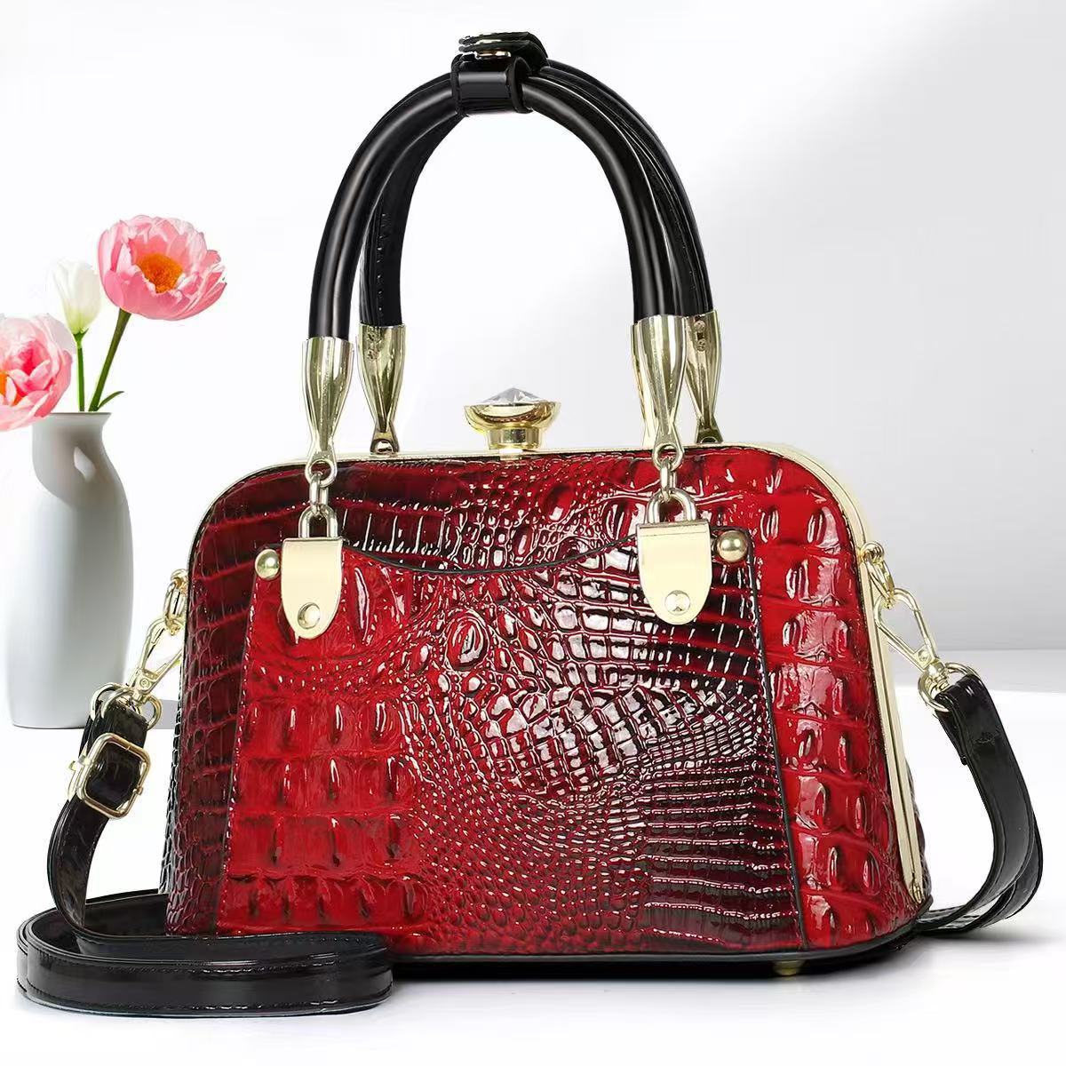 Bolsos de mujer verano nuevo estilo bolso de madre bolso de hombro de mediana edad bolso de mensajero de nicho de regalo de todo fósforo