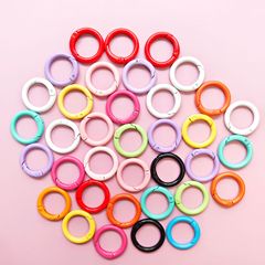 24mmカラースプリングバックルキャンディー色スプリングリングキーホルダーアクセサリーdiyアクセサリー塗装リングリングリングバックル