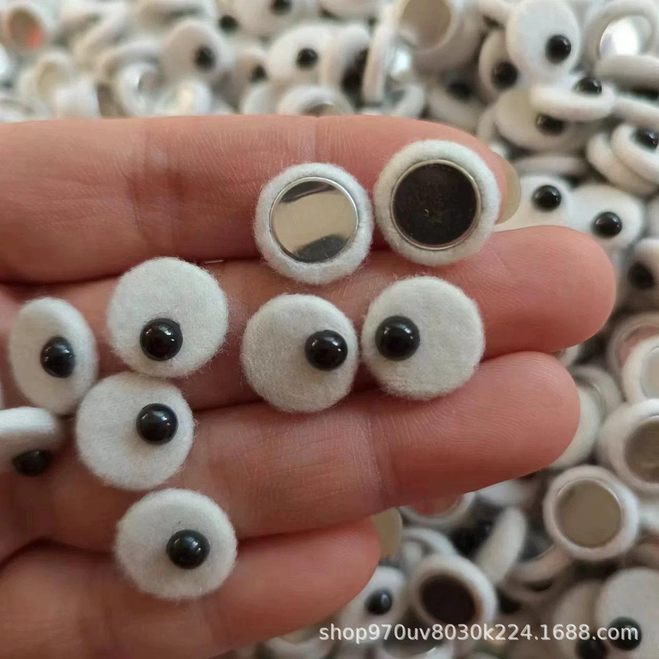 14 мм алюминиевая сумка Пряжка глаза бульдог глаз эльф мяч плюшевые аксессуары для мячей отверстие обувь Пряжка для обуви ручной работы кремовый клеевой материал