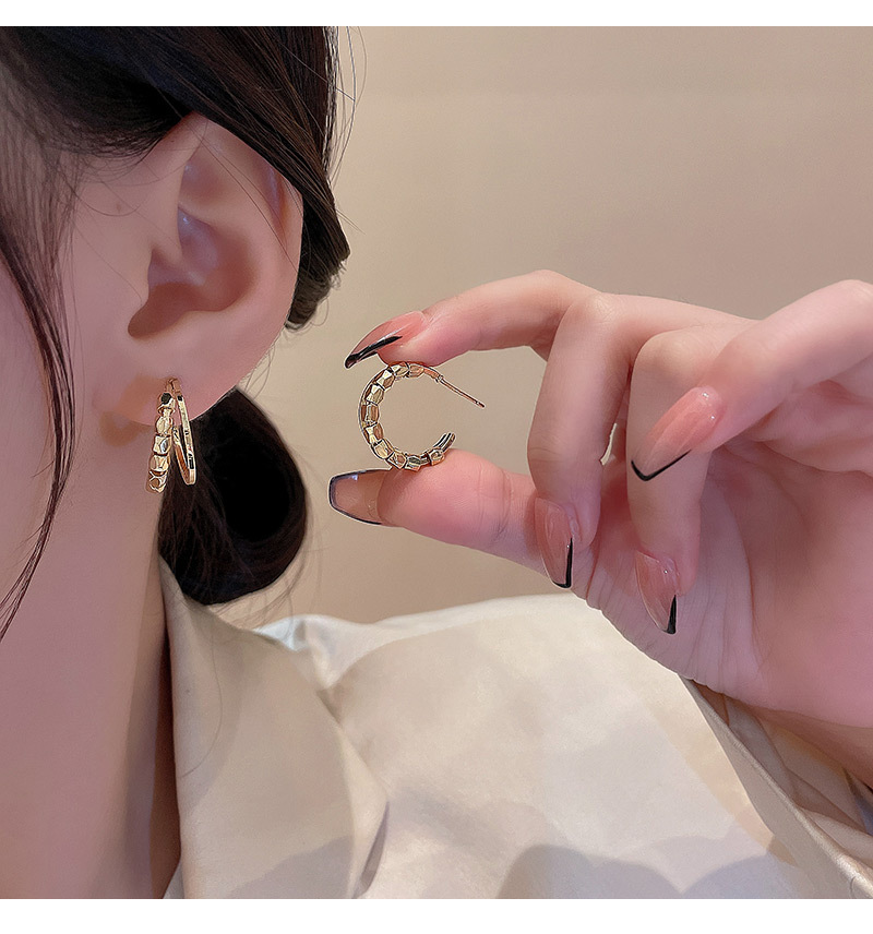 1 Pair Fashion C Shape Alloy Plating Womenu0027S Ear Studs