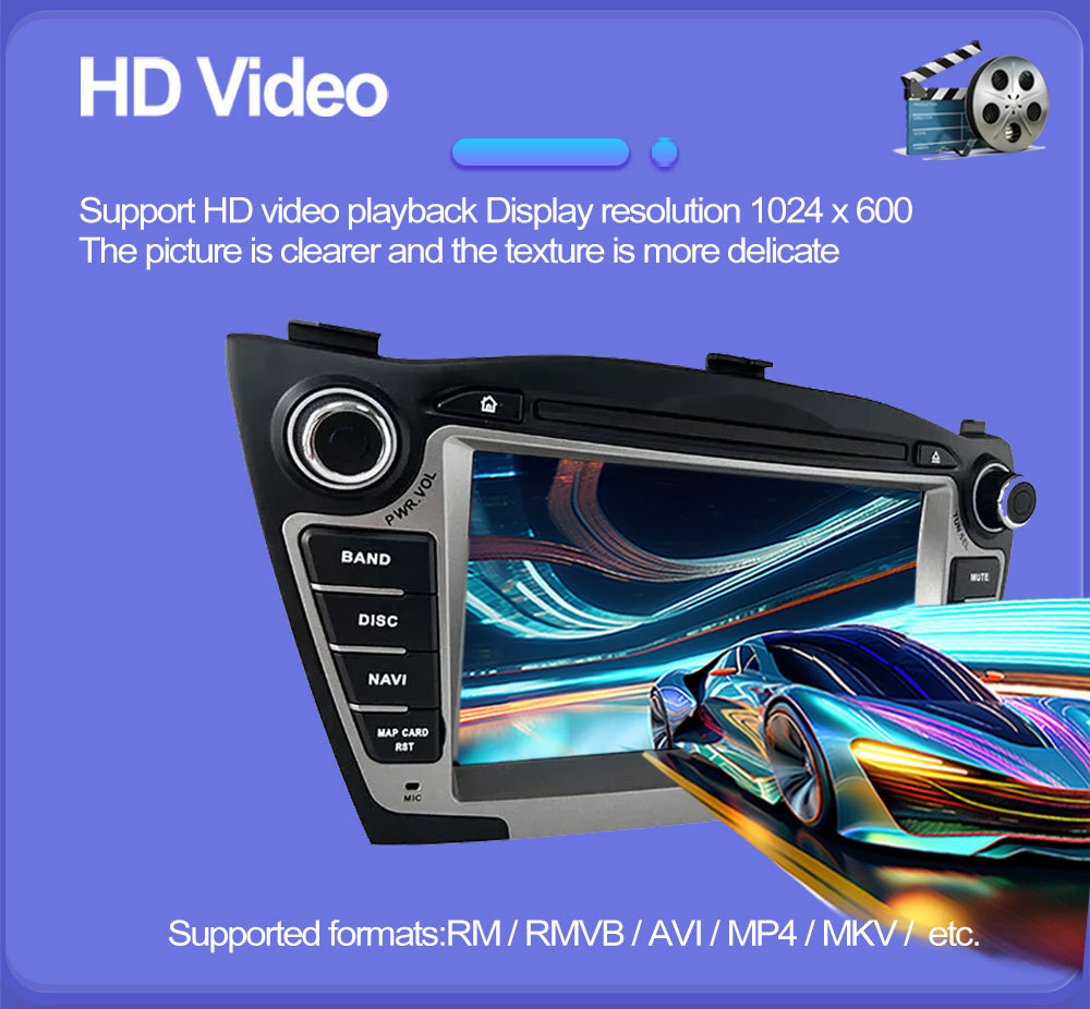 Suitable for 7inch Hyundai Ix35 Android Car Gps High-Definition Screen Mp5 Bluetooth Navigation All-In-One Device Carplay