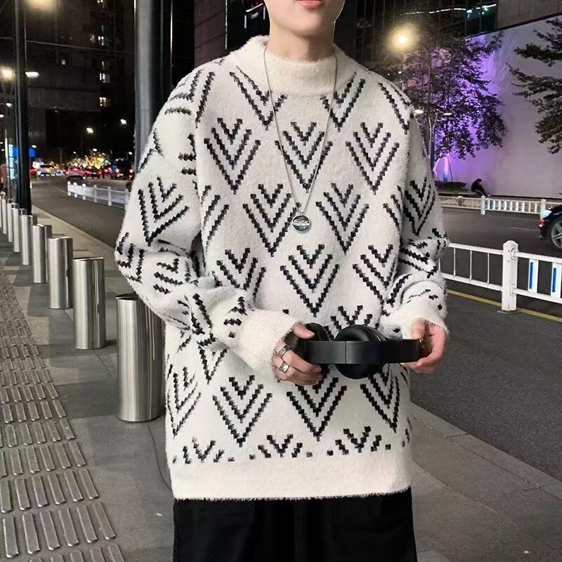 Demi-season fashionable Japanese retro trend knitted sweater for…