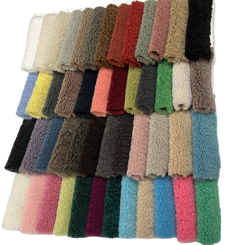 in stock Kirin cashmere thickened wheat panicle plush fabric ant cashmere small grain wavy clothing Australian wool bags