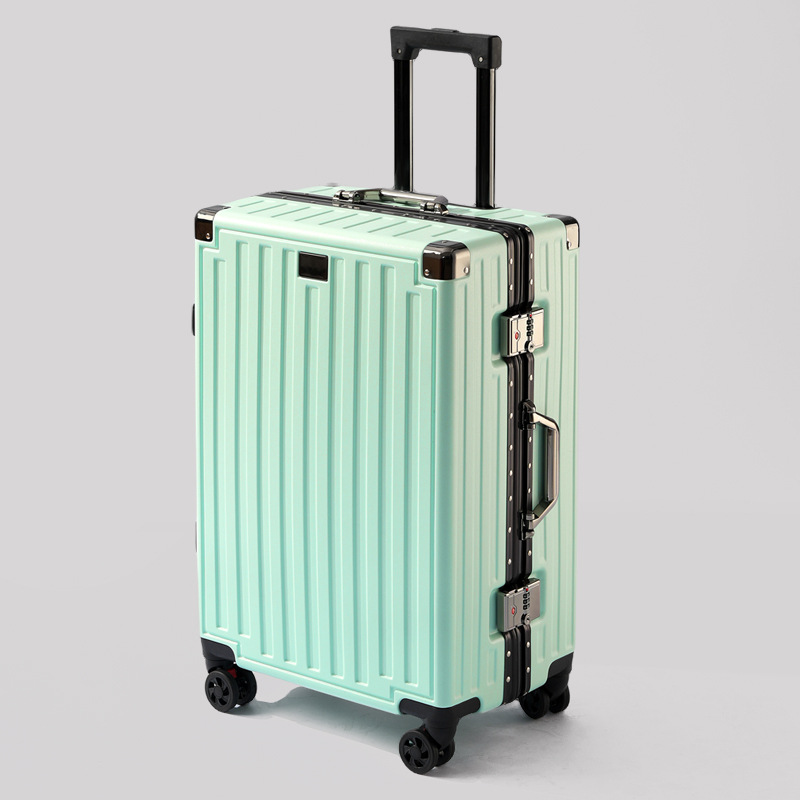 Maleta de equipaje, maleta de mano de 20 pulgadas, maleta con ruedas para hombre, marco de aluminio, equipaje de PC, bolsa de gran capacidad de 26 pulgadas, maleta de viaje para mujer, maleta de cuero