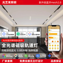 全光谱磁吸轨道灯嵌入式封板款蓝牙mesh2.0明装智能无主泛光射灯