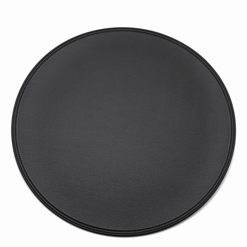 Amazon redondo de cuero mantel de doble capa de PVC impermeable mantel nórdico aislamiento pad American Coaster Mesa estera al por mayor