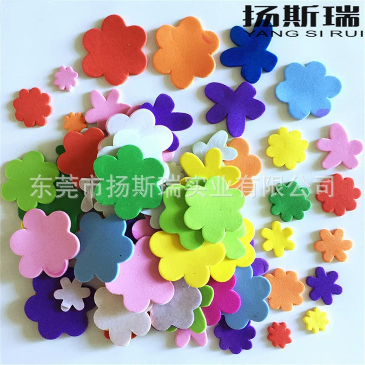 Цветочный патч EVA на заказ пена животных наклейки буквенно-цифровой губка патч цветной треугольный блок EVA