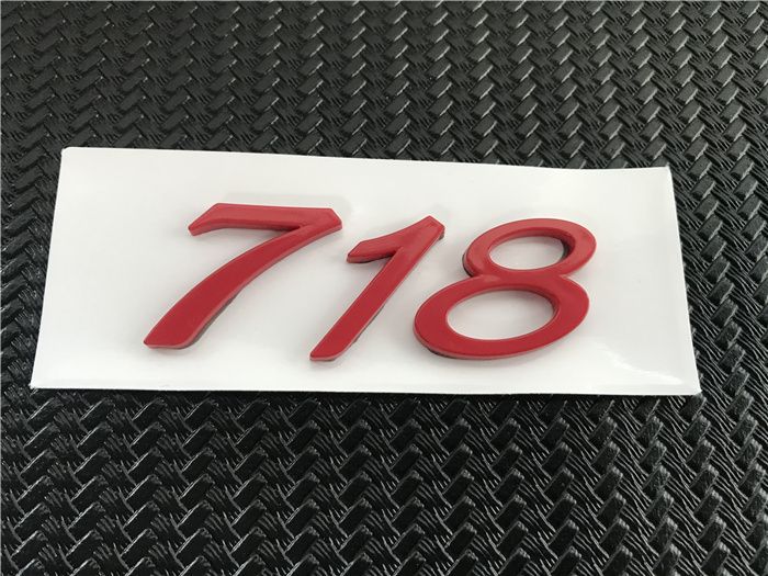 Porsche 718 Boxster T emblem, Cayman S emblem, GTS rear emblem, English lettering emblem, modification