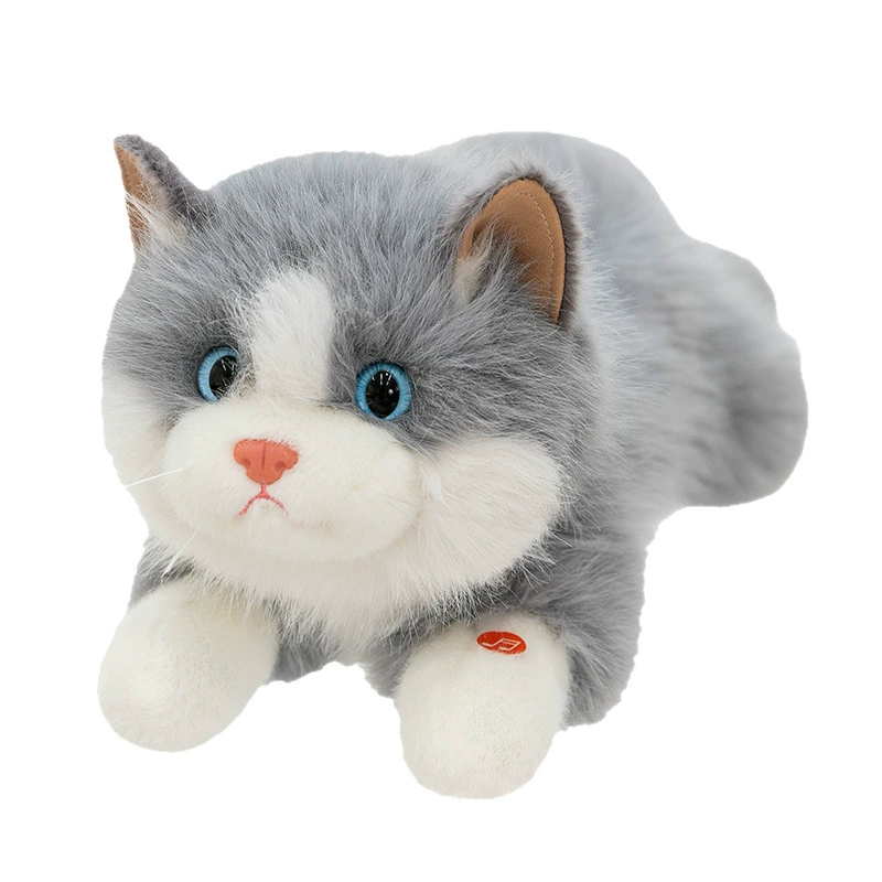 Plush cute realistic rag doll, toy, pillow, cat, kitten, Birthday gift