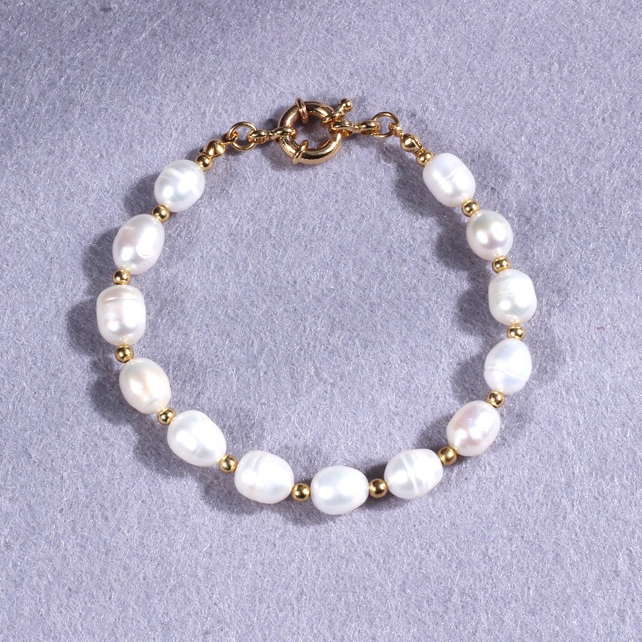 Color Block Pattern Anni Bracelet For Women Pearl Grace Simple Fashion Small Exquisite Korean Style Fashion Unique Design