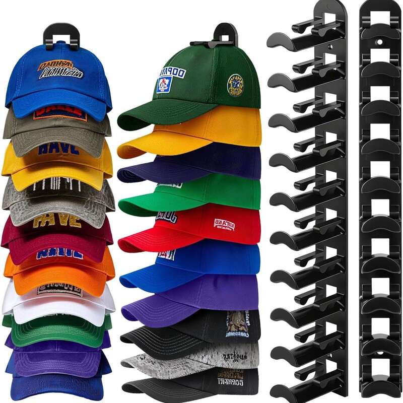 Wall Hat Hook Storage Rack with Strong Adhesive Hooks Suitable for Walls, Closet Doors, and Bedrooms Wall Hat Hook Storage Rack with Strong Adhesive Hooks Suitable for Walls, Closet Doors, and Bedrooms