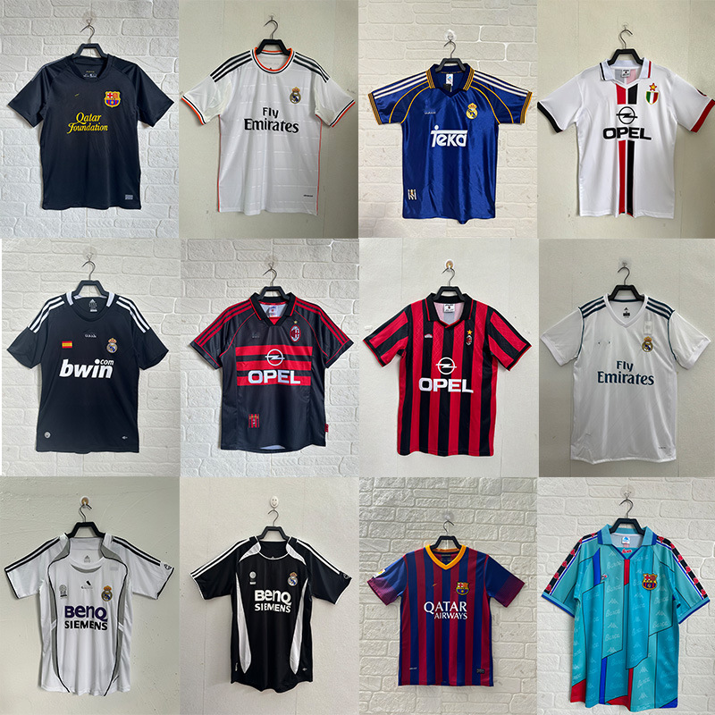 AC米兰巴萨皇马球衣0607主场贝克汉姆11-12C罗7号足球服球迷复古