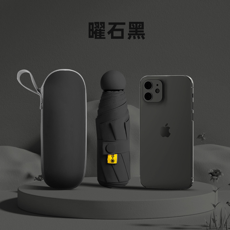 Sombrilla compacta y práctica para mujer, plegable para uso en días soleados y lluviosos, mini parasol de bolsillo de cinco o seis pliegues, sombrilla con protección UV, sombrilla grande, sombrilla automática, plegado automático.