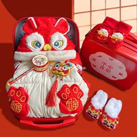 Одежда для новорожденных "Тигр" подарок на Новый год весенний утепленный набор в подарочной коробке подарок на 100-дневный полнолуние