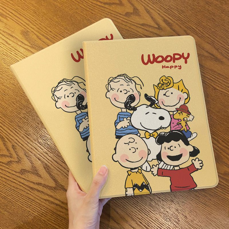 Snoopy Home Pattern Protective Case for 10th Generation Tablet Mini6, Air6/5, Book-style Pro12.9/13