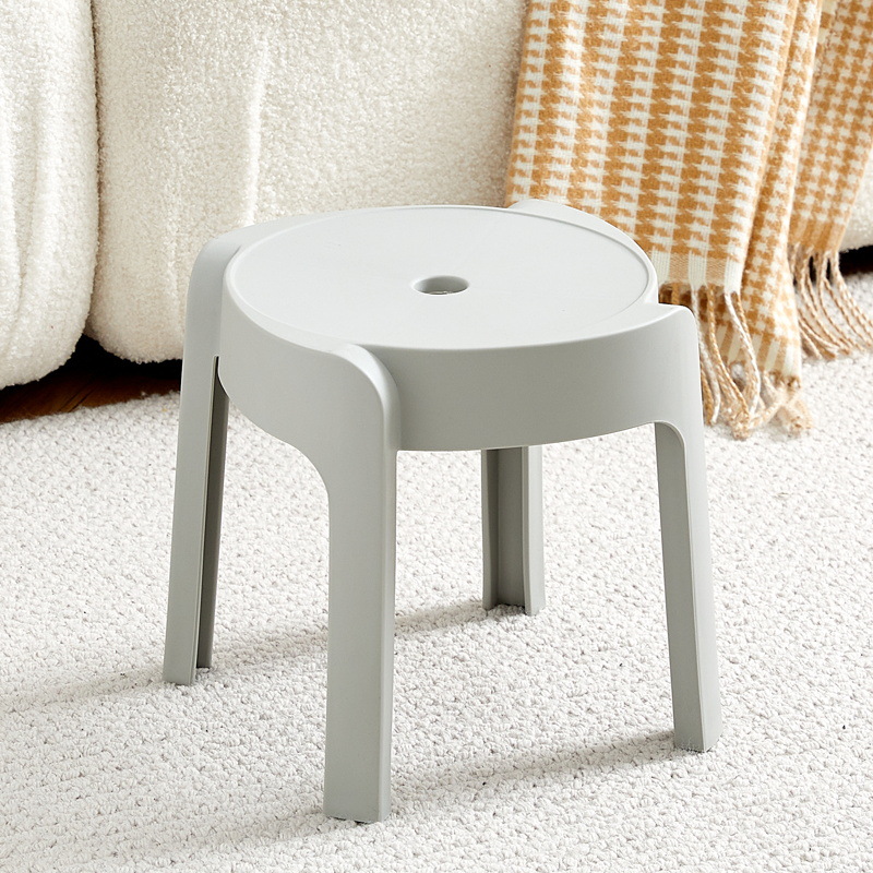 Taburetes de plástico gruesos mesas de comedor caseras cocinadas de cocina simple banco alto nórdico sala de estar respaldo molino de viento cuadrado nuevo