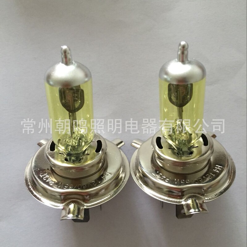 Wholesale car headlight "H4 12V60/55W P43T quartz gold light halogen bulb"
