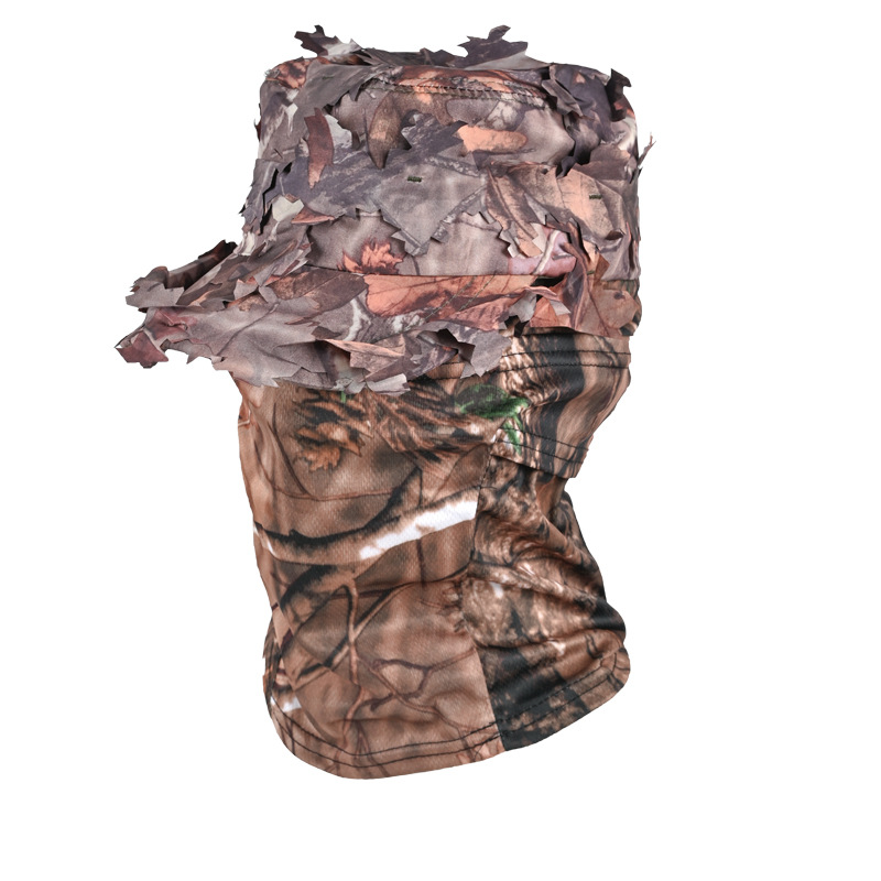 Hoja camuflaje sombrero penny cara completa máscara solar sombrero de montaña sombrero de pesca sombrero de camuflaje de verano sombrero de tropas especiales