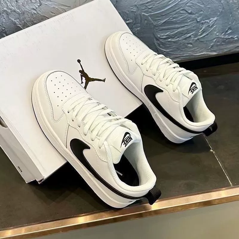 Кроссовки GS retro низкие (Putian) унисекс, кампус‑стиль — классические бело‑чёрные, размеры 36–44