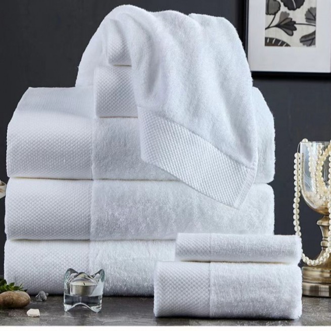 Five-Star Hotel Towels and Bath Towels, Thickened, Pure Cotton, Suitable for Guesthouses, Hotels, Clubs, Bathing, Absorbent, Horizontal Weave, Platinum Grade, for Showering